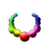 bijoux duofolie colliers de couleur arc-en-ciel